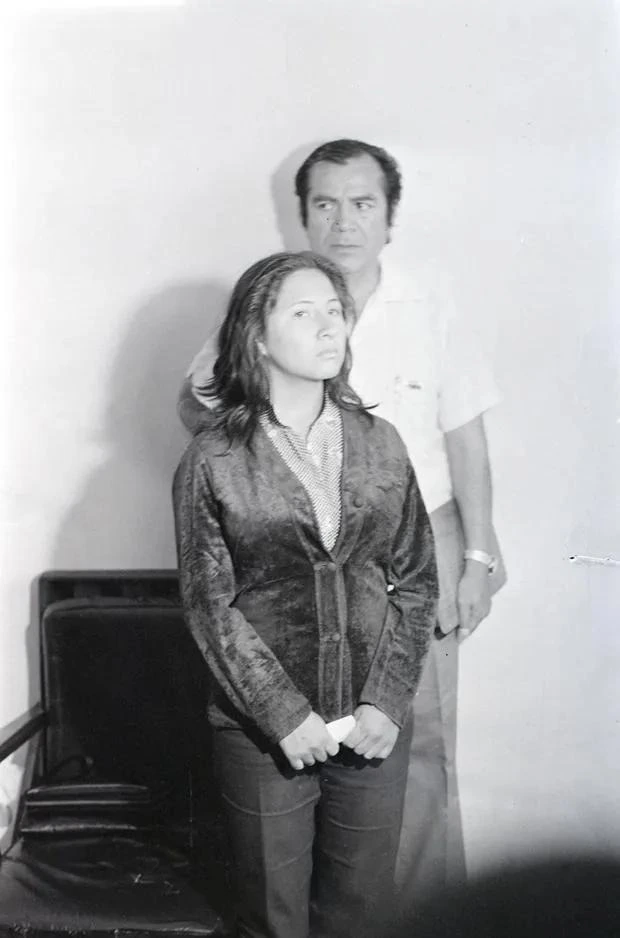 Edith Lagos after being captured by the old Peruvian State, 1980(?)